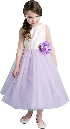 amazon purple flower girl dresses
