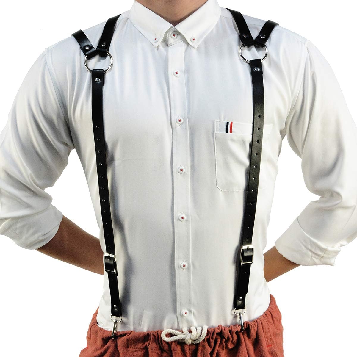 Leather Harness Men Chest Harness Belt Shoulder Cage Belt Costume