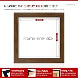 Alison Kingsgate Modern 12x12 Walnut Frame Engineered Wood Perspex Front view 3