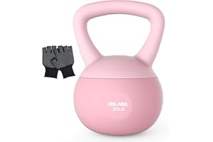 DILANL Soft Kettlebell, Safe Strength Training Kettle bell, Cushioned Impact-Resistant Base and Anti-Slip Grip Weight, Kettlebells Set for Home Workouts and Men/Women/Beginners,With Non-slip Gloves
