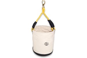 Graintex CB2127 Utility Canvas Bucket Plastic Bottom W/Swivel Snap Hook 16" X 12" Rope Handle