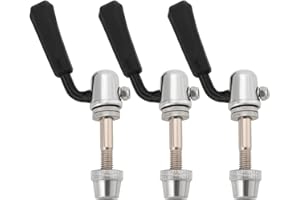 eMagTech 3pcs Bike Quick Release Seat Post Bolt M8x1.25mm Black Handle Seat Post Fork Bolt Compatible with Raleigh Compatible