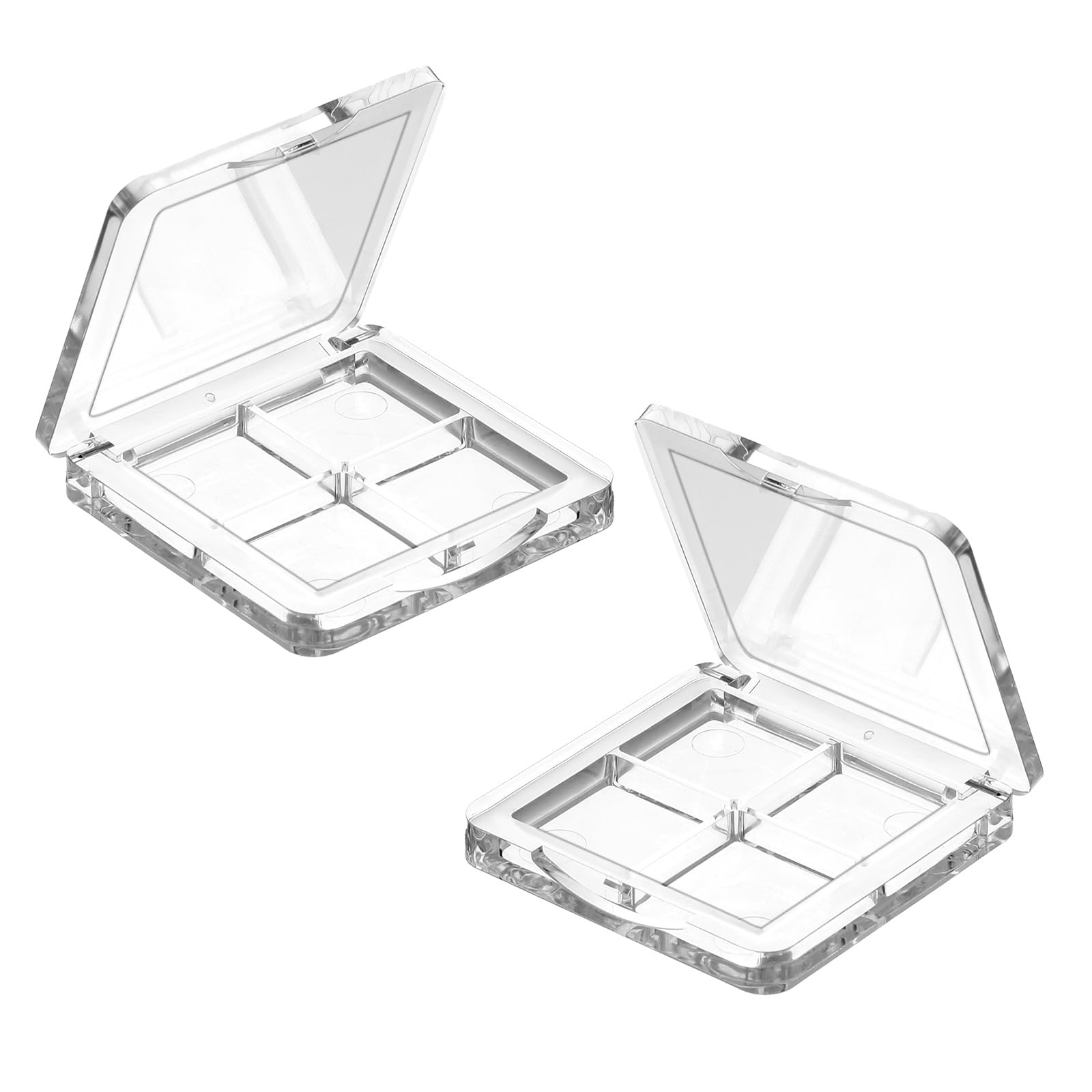 Photo 1 of BOHUIZ 2 Pcs Empty Makeup Palette, Empty Lipstick Palette Empty Eyeshadow Palette Portable Lipstick Box Blush Eyeshadow Pan for DIY Makeup Containers