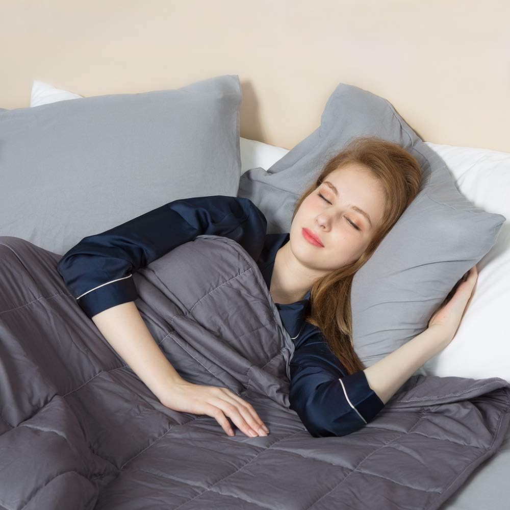 JML Heavyweight Blanket Adults 20 lbs for 170-230 lbs Individual, 60"x80" Queen Size - Bed Couch Heavy Blanket with Breathable Microfiber Material and Glass Beads