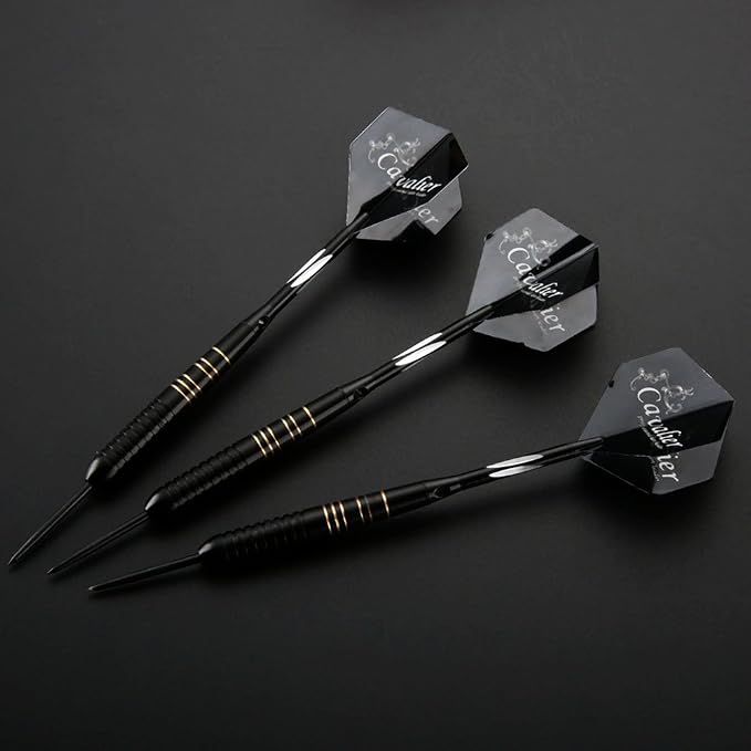 Jeu De Fléchettes En Acier 22 G – Pointes Métalliques, Tiges Aluminium, Anneaux Caoutchouc, Pour Compétition