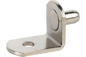 Fpz-bd 50 Pcs Shelf Support Pegs, 5mm L-Shaped Support,Cabinet Shelf Bracket Peg with Hole,for Kitchen Furniture Book Shelve (Nickel)