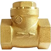 Uenede Brass 3/4 Inch Horizontal Swing Check Valve, 1PCS | 3/4" Female Thread DN20 Non-return One-Way Prevent Water Back-flow