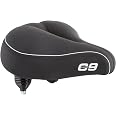 Cloud-9 Cruiser Select Ariflow CS Bike Saddle 10.5" x 10.75" | Soft Touch Vinyl Bike Seat, Coil Spring, Vented Anatomic Relie