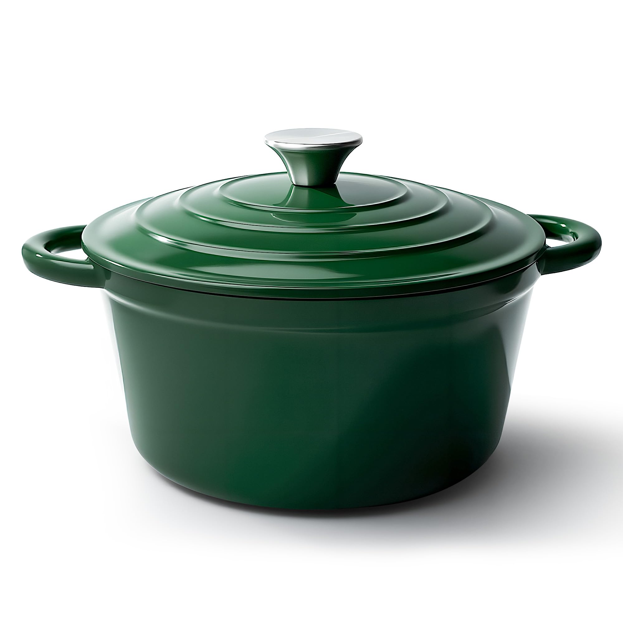 Photo 1 of 6 Quart Dutch Oven Pot with Lid, Non Stick Enameled Cast Iron Dutch Oven for Bread Baking, Heavy-Duty, Oven Safe Ceramic Cookware Up to 500°F for Baking, Braising, Stews, Roasting, Green