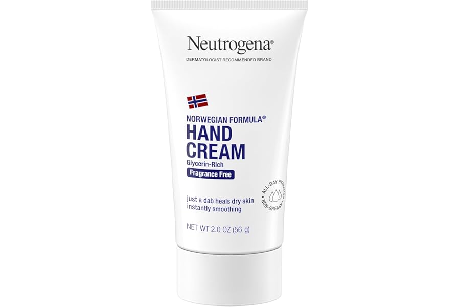 Neutrogena Norwegian Formula Moisturizing Hand Cream Formulated with Glycerin for Dry, Rough Hands, Fragrance-Free Intensive Hand Lotion, 2 oz