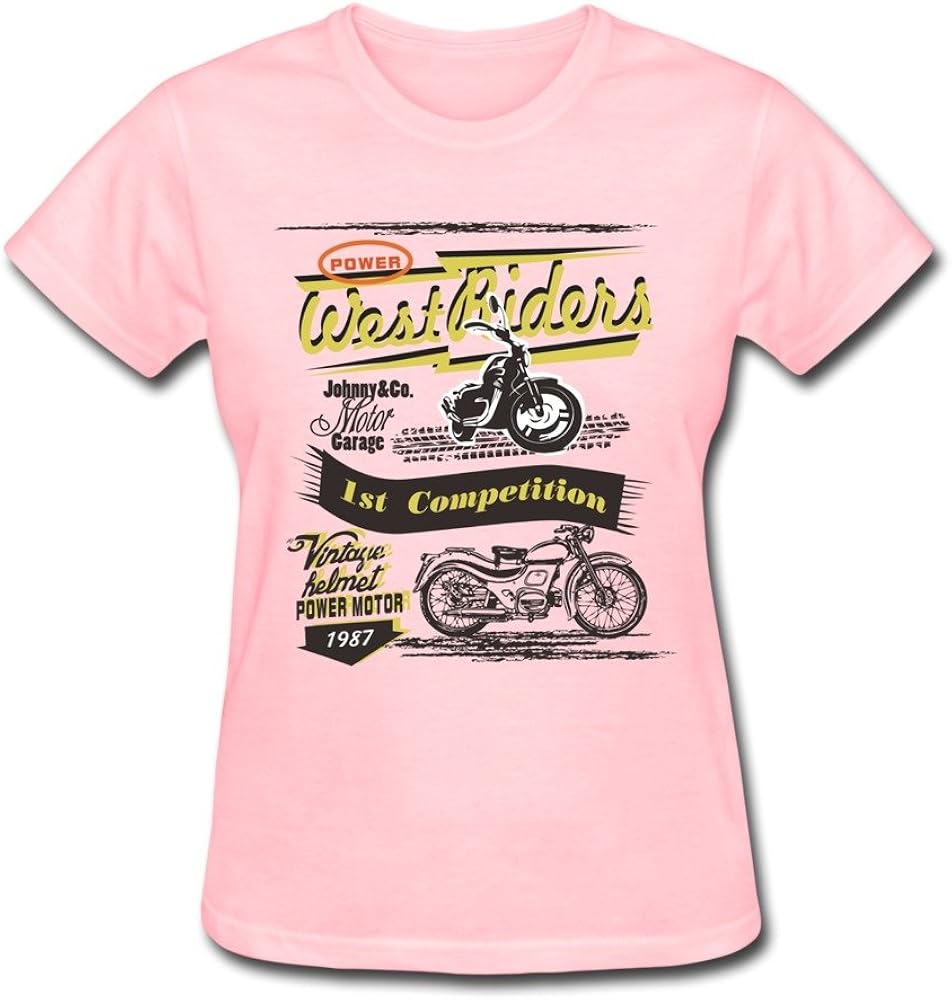 Amazon.com: Riders Motorcycle Women Slim Fit Tee Shirts 100% Cotton