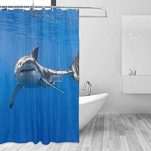 Kenice Cortinas De Baño Cortinas De Baño De Tiburones Decoración De
