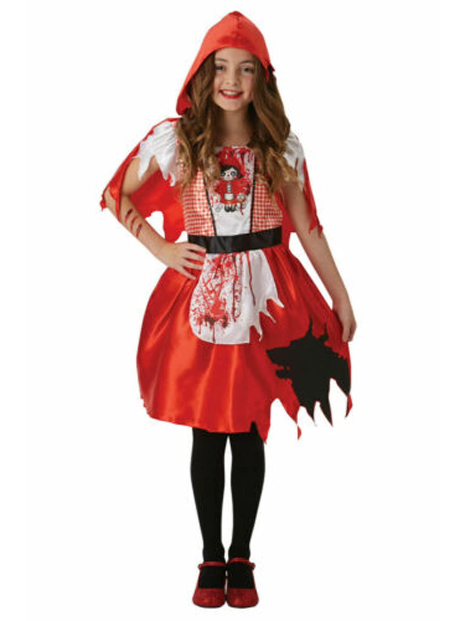Rubies Official Dead Riding Hood Halloween Fairytale Horror Girls Costume, Childs Size Medium Age 5-6 Years