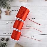TONIFUL 1.5mm Nylon Satin Cord 60Yards Black Beading String Kumihimo view 6