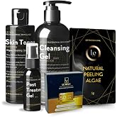 Le Walk Professional Skincare Set, 5-Piece Algae Peeling Kit with Toner, Cleansing Gel, Post Treatment Gel and SPF50 Powder