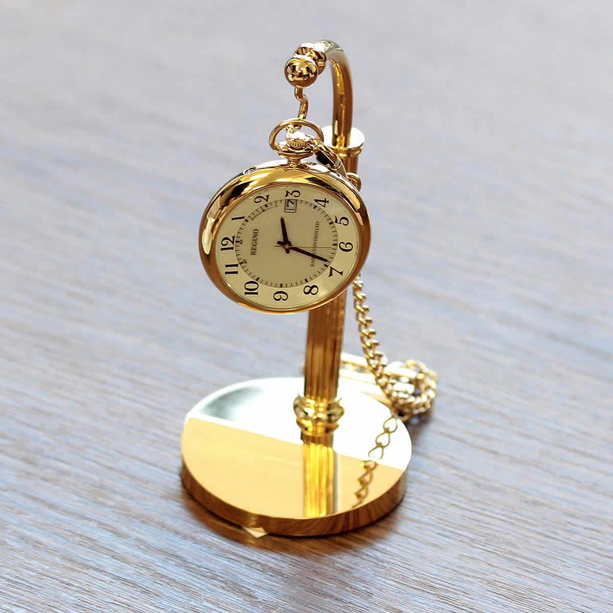 Amazon シチズン Citizen ポケットウォッチ Reguno レグノ ソーラーテック 電波時計 Kl7 922 31と懐中時計用スタンド ゴールドカラー のセット 懐中時計 腕時計 通販