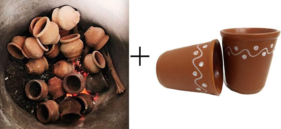 odishabazaar Plastic Tea Cup - 2 Pieces, Brown, 100 ml