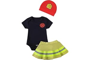 HAPPIDOO Baby Girl Halloween Costume Outfit Fireman Costume Clothes Firefighter Skirt Set