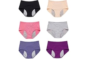 Leakproof Women's Underwear for Incontinence - 8 Pack Washable Panties for Seniors Over 60 & 70, Medium Size, Comfortabl