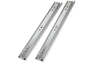 SHUHANG 5 Pairs Full Extension Drawer Slides 10 12 14 16 18 20 22 24 Inch 100lb Load Capacity Side Mount Ball Bearing Glides Runners Rails Cabinet Dresser Wardrobe Kitchen Trash (12 Inch,5 Pairs)