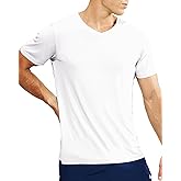 Haimont Men's V Neck Athletic T Shirts Lightweight Gym Workout Running Short Sleeve Tee Shirts Moisture Wicking UV Protection