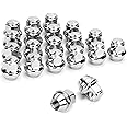 Dynofit 12mmx1.5 Stock Lug Nuts For Escape 2001-2019/Focus 2012-2018/Fusion 2006-2019, One-Piece Style OEM Wheel Nuts Replace for Factory Nut Compatible with Ford Lincoln MKC MKZ, Work on AL/Steel Rim