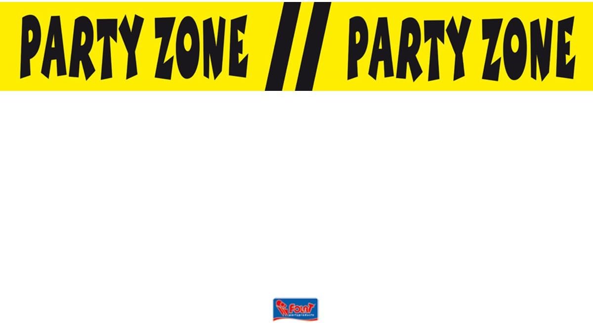Folat Barrier Tape Party Zone Design 15 Metres BigaMart