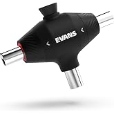 Evans Pull Cord Drum Key - Fully Mechanical Three Head Drum Key | Fully mechanical three-head drum key with a retractable pull cord for fast, secure tuning that clips to your kit.