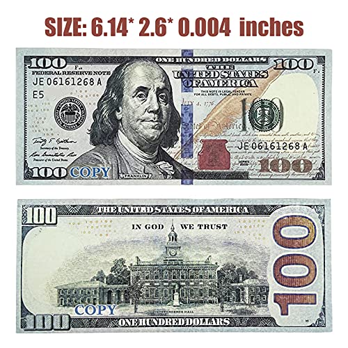 Berkshiled Prop Money 100 Dollar Bills Realistic， Play Money One Stack ...