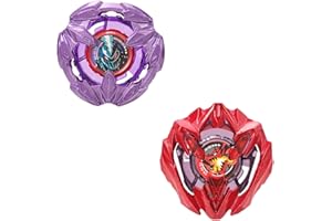DEZAWRTY Gyro X Set, Buster Dran UX Attack Type and Lance Knight Defense Type, 2 Right Spinning Tops, Great Toy Gift for Boy Kid 6+