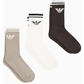 Emporio Armani Men's 3 Pack Eagle Crew Socks