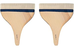 Creative Mark Mandalay Professional Goat Hair Hake Brush - Set of 2-10" Wide Paint Brushes with Paddle Handle for Professional Artists - Soft Natural Bristles Ideal for Sumi-e and Color Washes