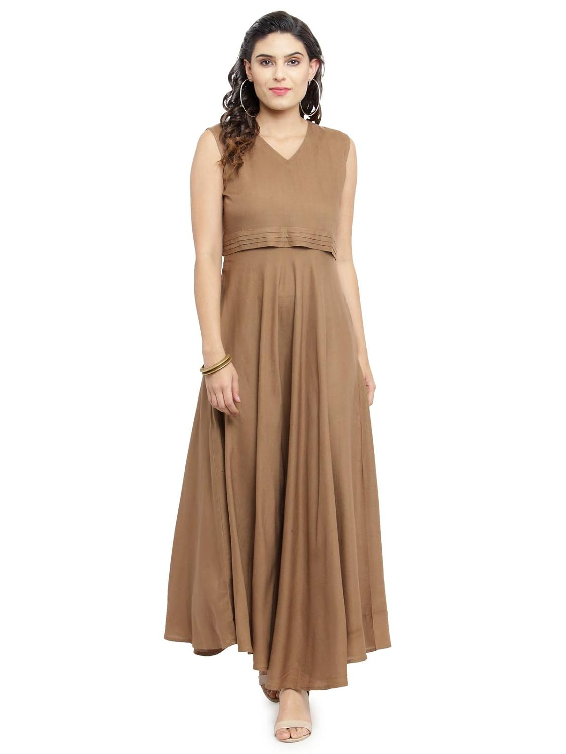 brown maxi dress