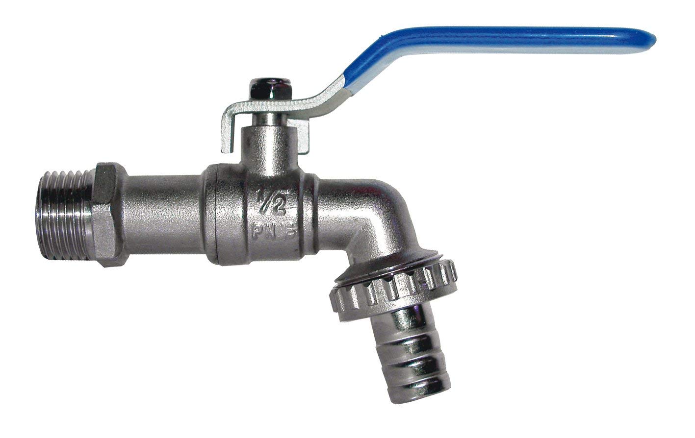 Garden Tap Brass 1/4 Turn 15 x 21 Pipe Connector Diameter 15