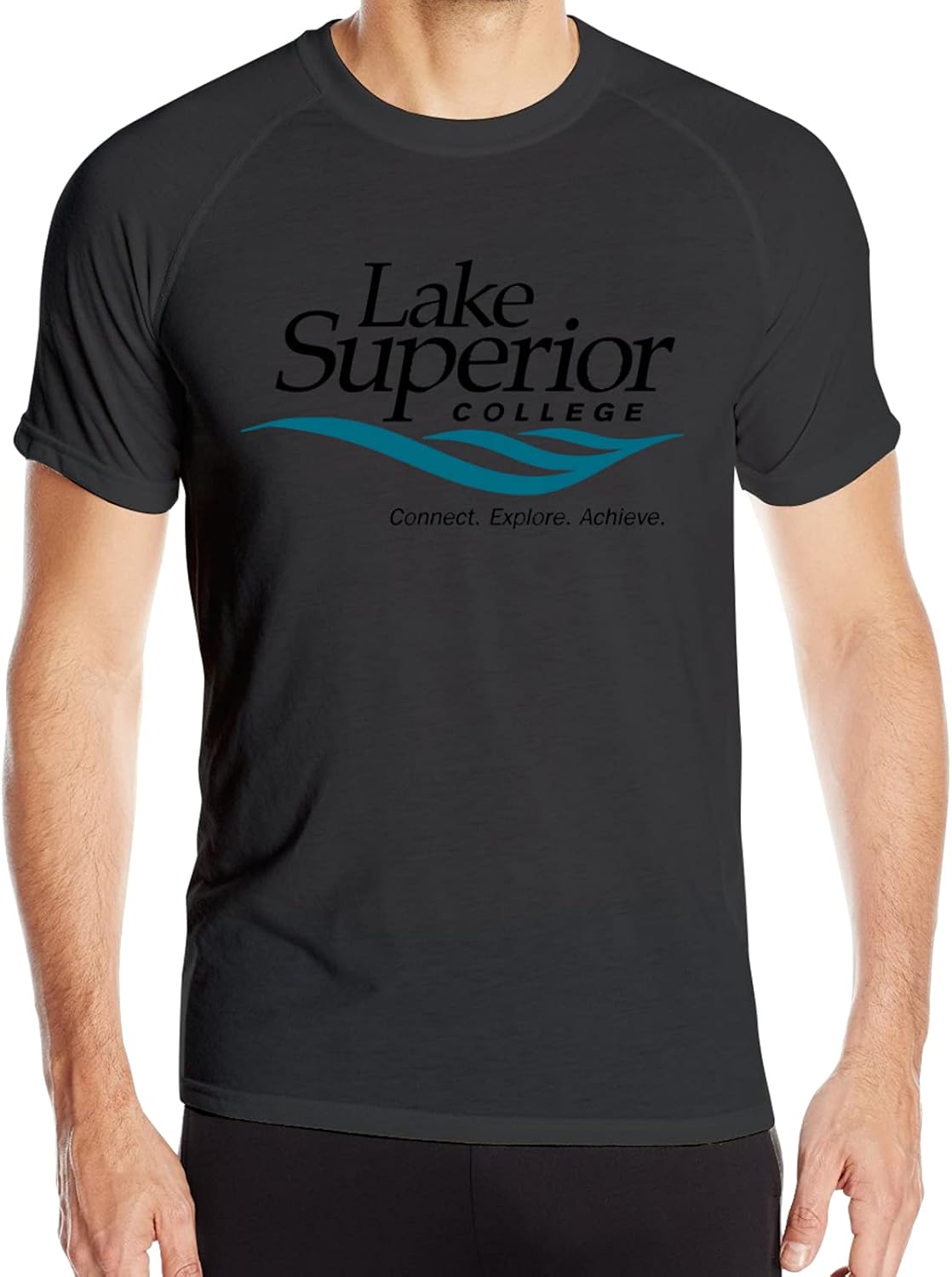Lake Superior College Logo Men'Strend Short Sleeve Crew
