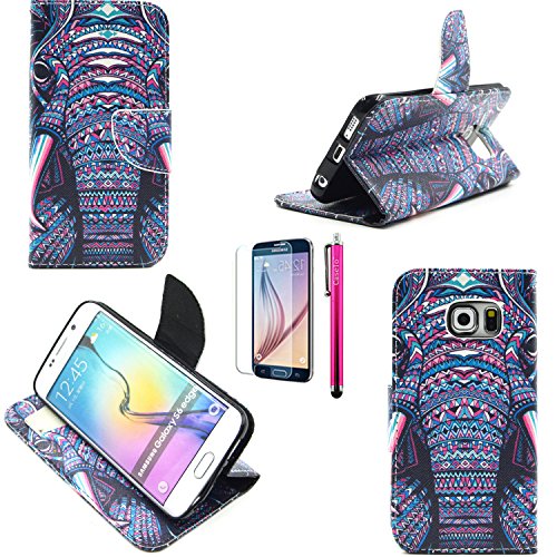G355H Case, Casemart Top-Grade PU Leather Folio Flip Wallet [Card Slots] Design Case [Slim Fit] [Magnetic Closure] Stand Cover Cute Pattern Shell Case for Samsung Galaxy G355H -Elephant Snout