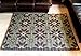 BalajeesUSA Recycled Outdoor Plastic Patio Rugs Clearance Waterproof RV Camper Rug Large Reversible mats 5'x7' Grey & White 20201