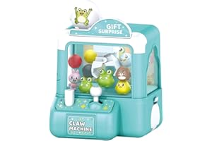 GENERIC Animal Themed Mini Claw Machine Toy, 2026 Claw Machine with Cute Animal Prizes, Portable Home Arcade Games with Grabber Joystick, Funny Birthday Christmas Party Interactive Gifts (Green, One-Size)