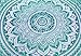 Popular Handicrafts Round Tapestry with Tassel Wall Hanging Ombre Hippie Mandala Bohemian Hippy Intricate Indian Tapestries Tablecloth 70 Inches,(178cm) Green