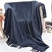 BATTILO HOME Navy Throw Blanket
