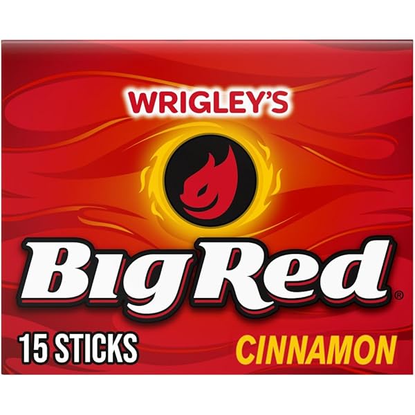 WRIGLEY’S BIG RED CINNAMON CHEWING GUM, SINGLE PACK, 15 STICK