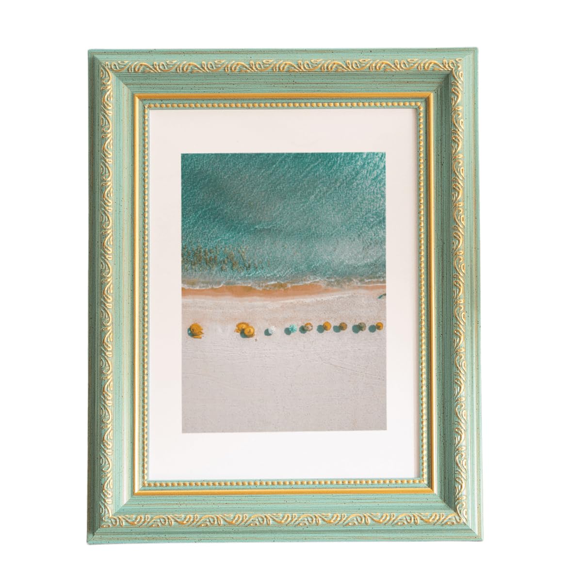 marysgift Frame Modern Square 6x8 Picture Photo Frame with Mount Freestanding (Blue02,8 * 6")