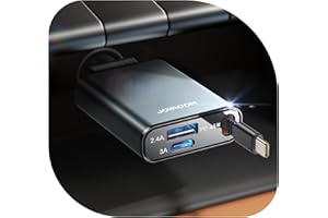 JOYROOM 72W Car Charger USB C - PD45W USB C Retractable Cable Fast Charging for iPhone 16 17 Pro [Ultra-Compact, 75% Less Space] Car Phone Charger Adapter for iPhone 17 16 15 Pro, Samsung S25/S24, Pixel, Grey