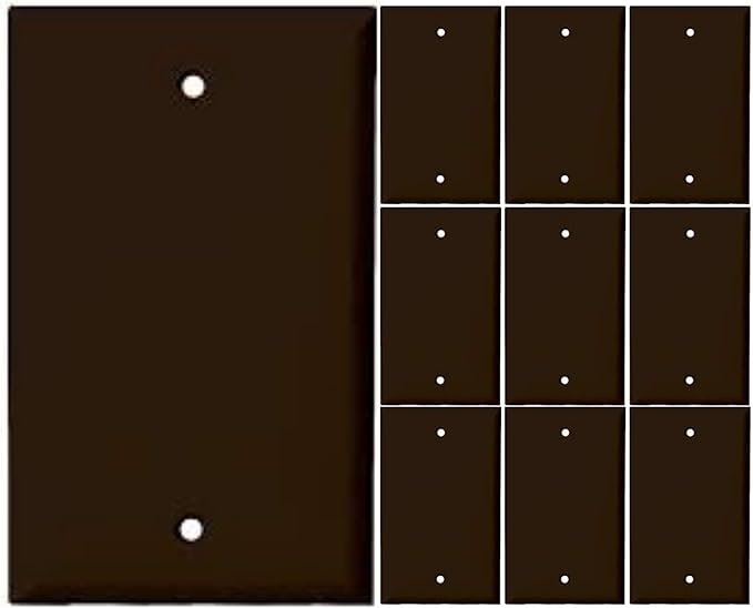 Blank Wall Plate Cover, 1 Gang Faceplate, Thermoplastic/Nylon Outlet