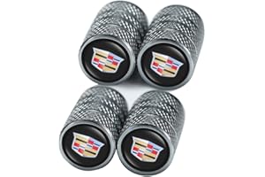 ACHARD for Cadillac Car Tire Valve Stem Caps Dust Caps Work for Cadillac ATS CTS EXT SRX XTS XLR Sedan ELR,4Pcs Caps for Car Tire Valve Stem for Car Tires,Leak-Proof Anti-Corrosion,Black