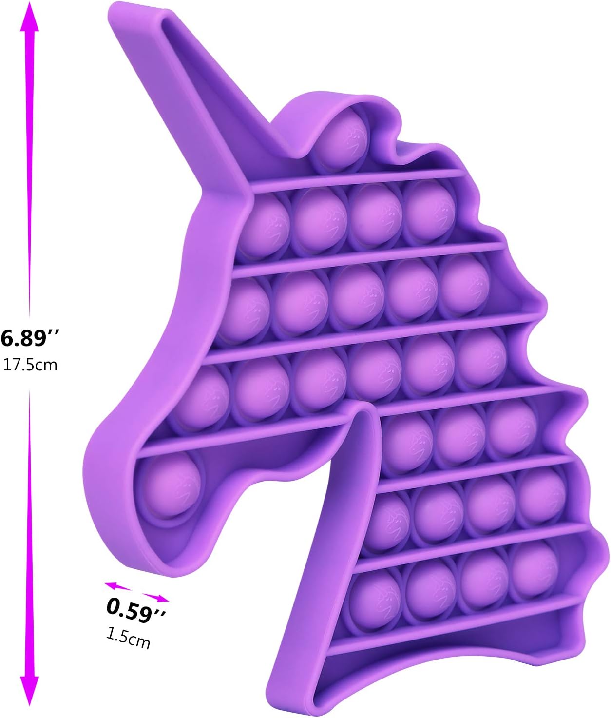 Amazon Com Push Bubble Sensory Fidget Toy Silicone Squeeze Toy Autism Special Needs Stress Reliever Durable Toy For Training Logical Thinking Children Adults Gift Unicorn Purple Office Products