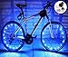 LEDMO (2 pack)Bicycle Bike Rim Lights, 20 LEDs Blue Wheel Lights, LED String Light Blue Bicycle Bike Wheel Rim Copper Wire Starry Light , Perfect for Safety and Fun color - Battery