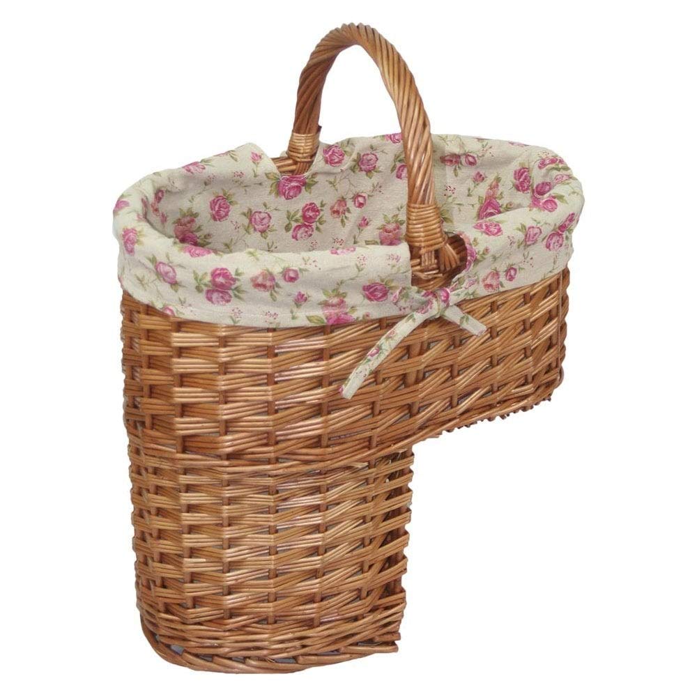 Red Hamper Wicker Shopping Basket, Brown, One Size