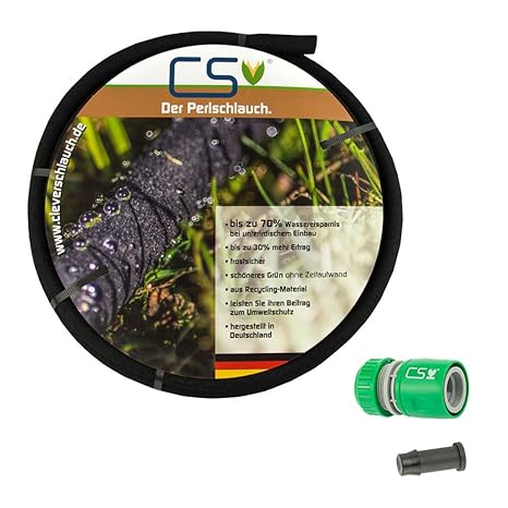 30m CS Perlschlauch Startup mit Schnellschlauchstück und Endstopfen