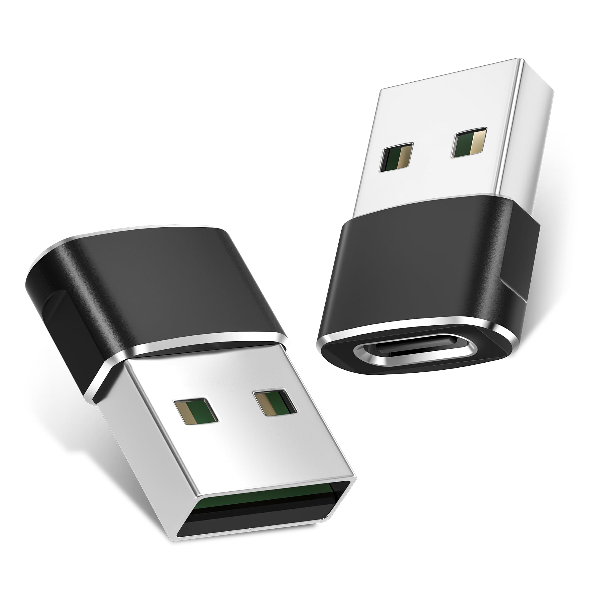 Basesailor for Samsung S25 Ultra USB to USB C Adapter 2Pack,Type C Female to A Male Power Adapter for iPhone 17 16 15 14 13 Mini Pro Max,CarPlay,Airpods,iPad Air 4 5,Galaxy S24 S23 Plus Ultra,Google 9
